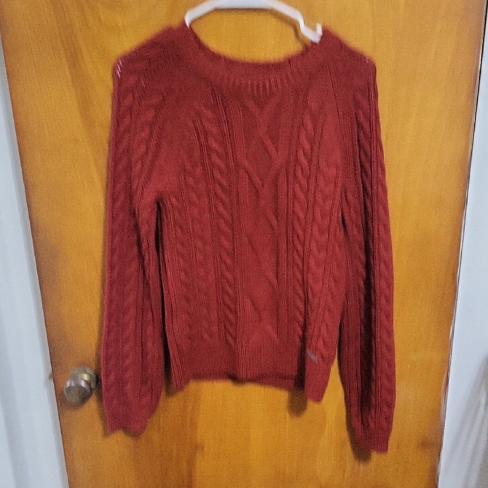 Abercrombie & Fitch Cable Knit Sweater Size Xs- Red